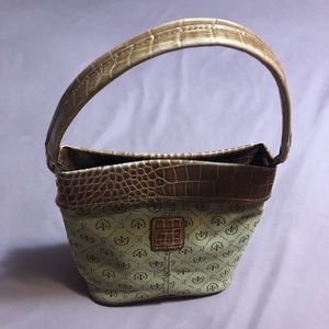 Liz Claiborne Faux Croc Top Handle Bag